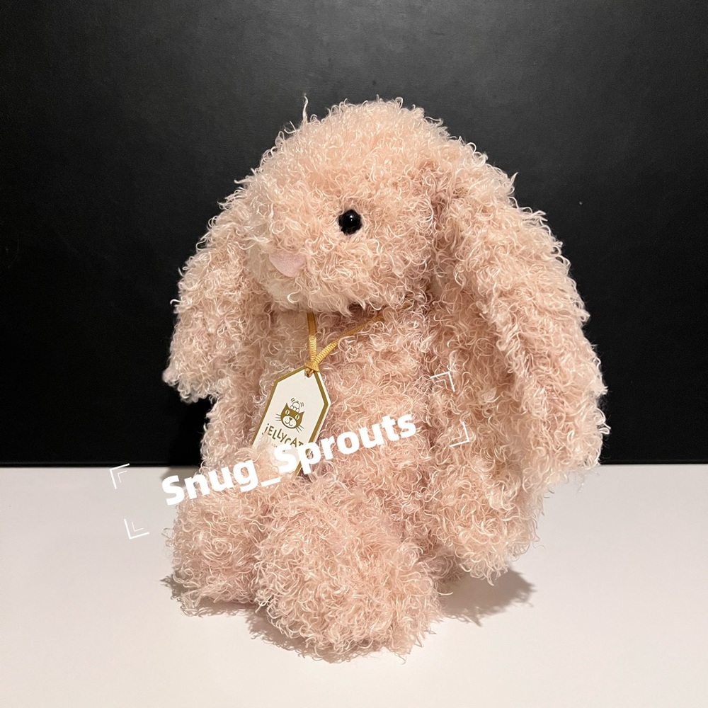 AUTHENTIC‼️ NWT Jellycat bashful luxe bunny curly - sweet face! - Retired! - Picture 5 of 6